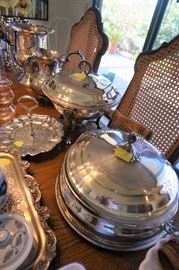 champaign bucket, pitchers, serving pieces