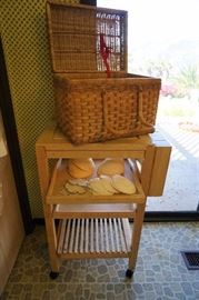 butcher block rolling cart