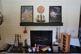 posters from spain, fireplace items