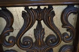close up of detail on buffet