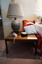 Mid Century end table and lamp