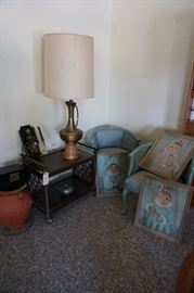 more vintage lamps, chairs and artwork