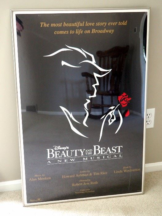 'Beauty And The Beast' A New Musical, Framed Poster, Frame Measures 36.5"H x 24.5"W