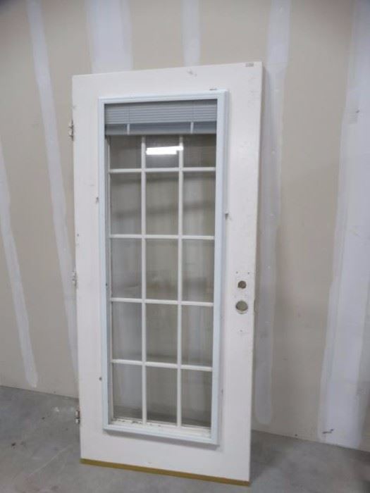 Aluminum House Back Door w/ blind addition