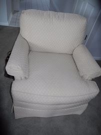 Lovely cream upholstered chair (two of them)