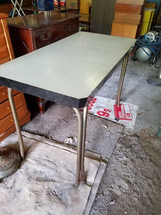 A nice small size formica table chrome legs