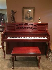 NEW Samick Cherryfinish Console Piano (lovely!)