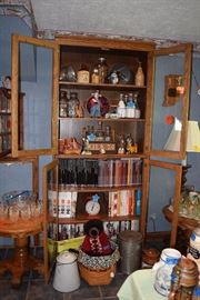 Curio bookcase with glass doors