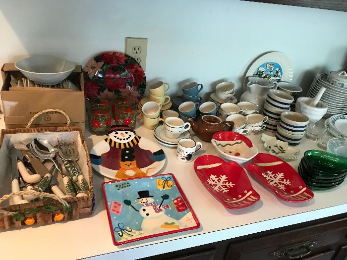 Assorted Christmas Dishes / Demitasse sets / Dishware