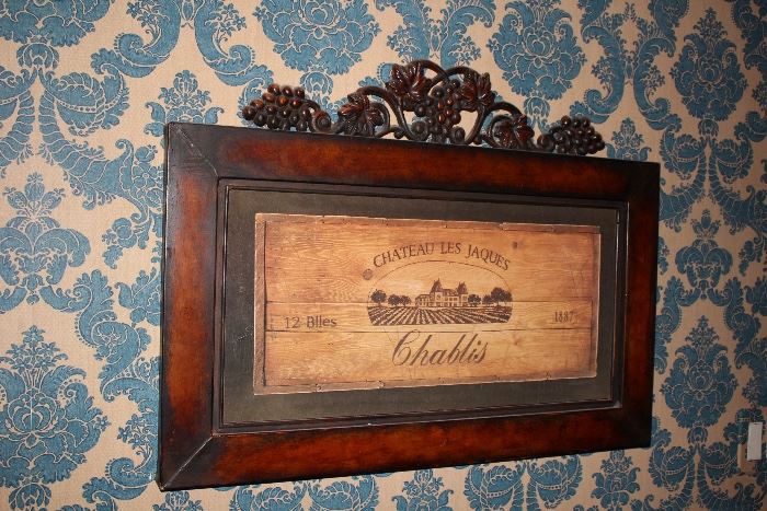 Decorative Wood Plaque "Chateau Les Jaques" Chablis