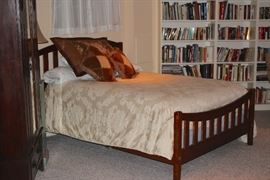 Head and Foot Boards with Bookcases and Books