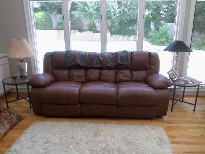 Great Brown Leather Sofa