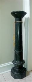antique green marble pedestal