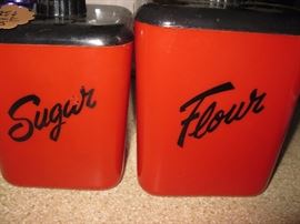Vintage sugar & flour cannisters