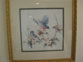 Jean Cassady print "Eastern Bluebird II" 13 x 13