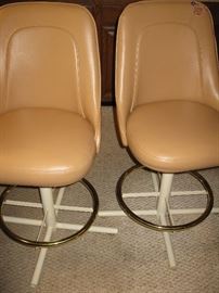 Set of two vintage bar stools (2 sets) 4 pieces total