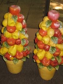 Chalkware fruit trees