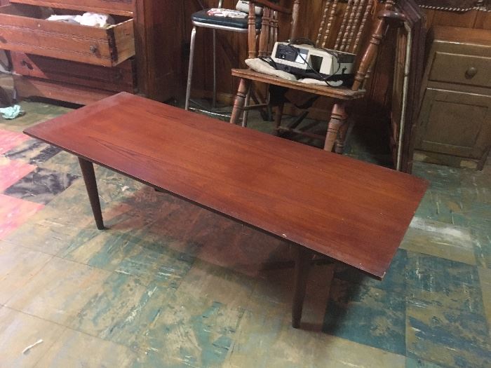 Mid century low long coffee table 