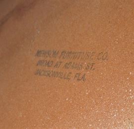 Marks on the back of the French provincial...bought here in Jacksonville and made in 1967
