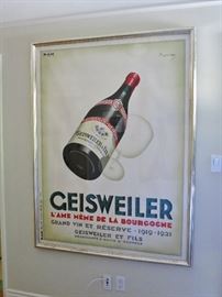 Large French Vintage "Geisweiler" Poster