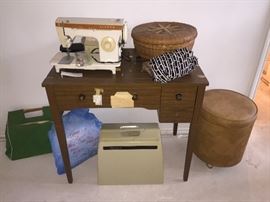 Singer and Kenmore sewing machines. 