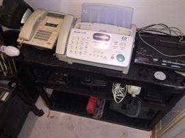 Phone, fax, answering machine. 