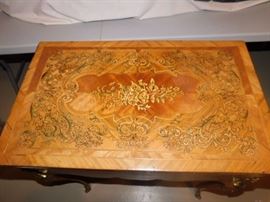 Top of Maple  Veneer Inlaid  game table