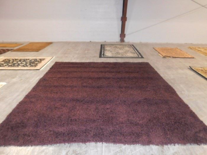 Purple shag rug