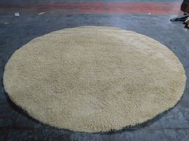 10 foot round Cream colored shag rug