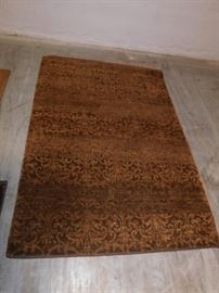 6 by 4 hand woven Tibetan rug