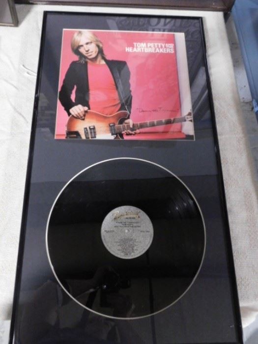 Tom Petty framed album Damn the Torpedoes