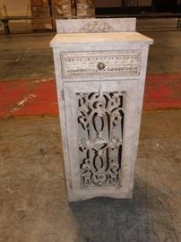 Entry Iron and mixed wood cabinet