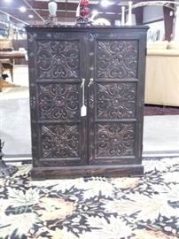 Mixed wood entertainment  cabinet