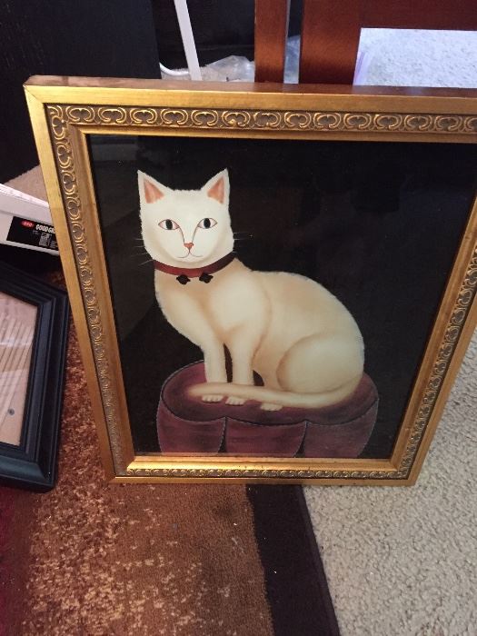 Framed cat picture