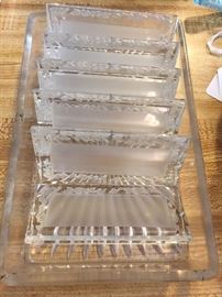 Glass tray with place holders