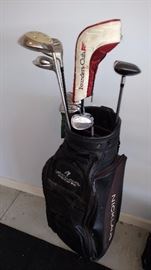 Golf clubs with carrier