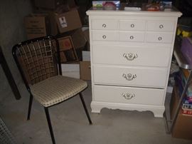 Chest and retro chair