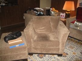 Contemporary chair/ottoman, settee and sofa