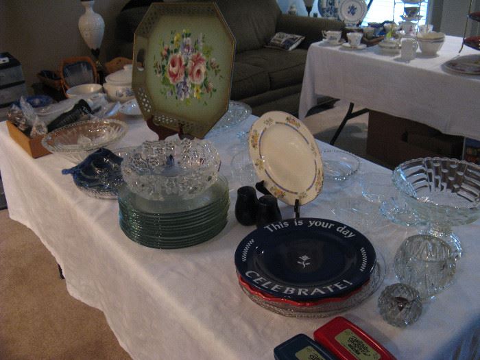 Collectible crystal and glassware and china