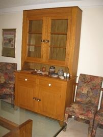 Solid wood china cabinet