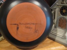 Navajo wood vase label