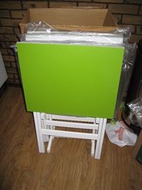 Set of 4 brand new TV trays from Neiman Marcus
