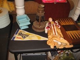 Rams signed by coach pennant/ Lantern