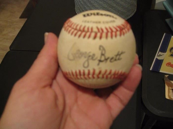 George Brett team signed baseball