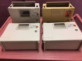 Lot Of 11 Medical Clinic Diabetic Blood Draw Phlebotomy Station Sharps Needle Container Wall Mount Enclosure SharpSafety Box Only - Some with Keys & Towel Dispenser
