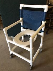 WoW Retails Used $200 Innovative Products Unlimited Mobile Deluxe Shower Commode Chair Medium 300lb Capacity With Locking No Rust Wheel Brakes - Nice Condition!
