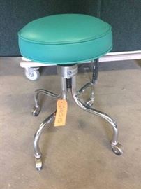Brewer Teal and Chrome Dental Stool
