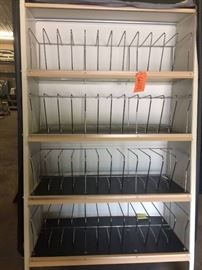 WOW $$$ Carstens 5 Shelf Mobile Privacy Medical Charts Cart Supply Cabinet with Zip in Cover Liner Shell Wood Grain - Excellent Condition!
