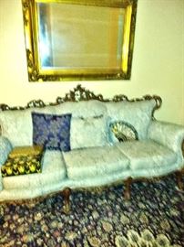 Wood Carved Antique Sofa