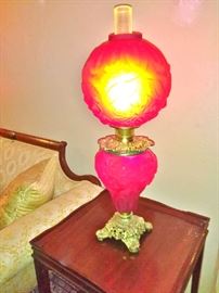 Ruby Gone With The Wind Lamp